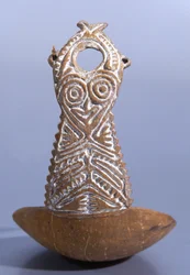 Colher decorativa do Golfo de Papua (coco)